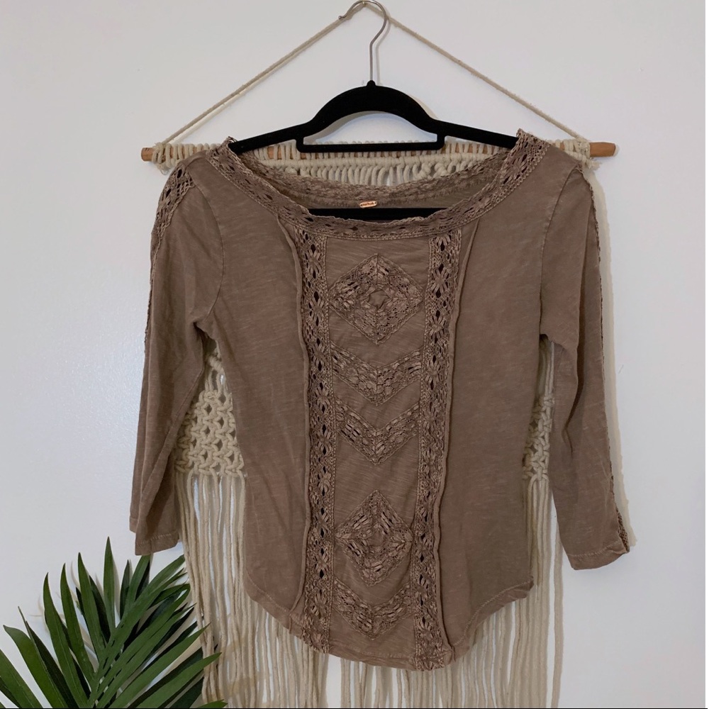 Free People wide neck top